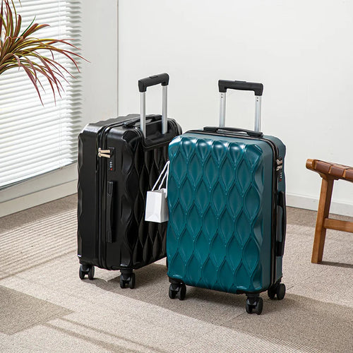 Wavy Line Luggage Rolling Suitcase 17-25 Inch Large Capacity Wheel Travel Bag Fashionable Travel Bag Wheel Suitcase Suitcase