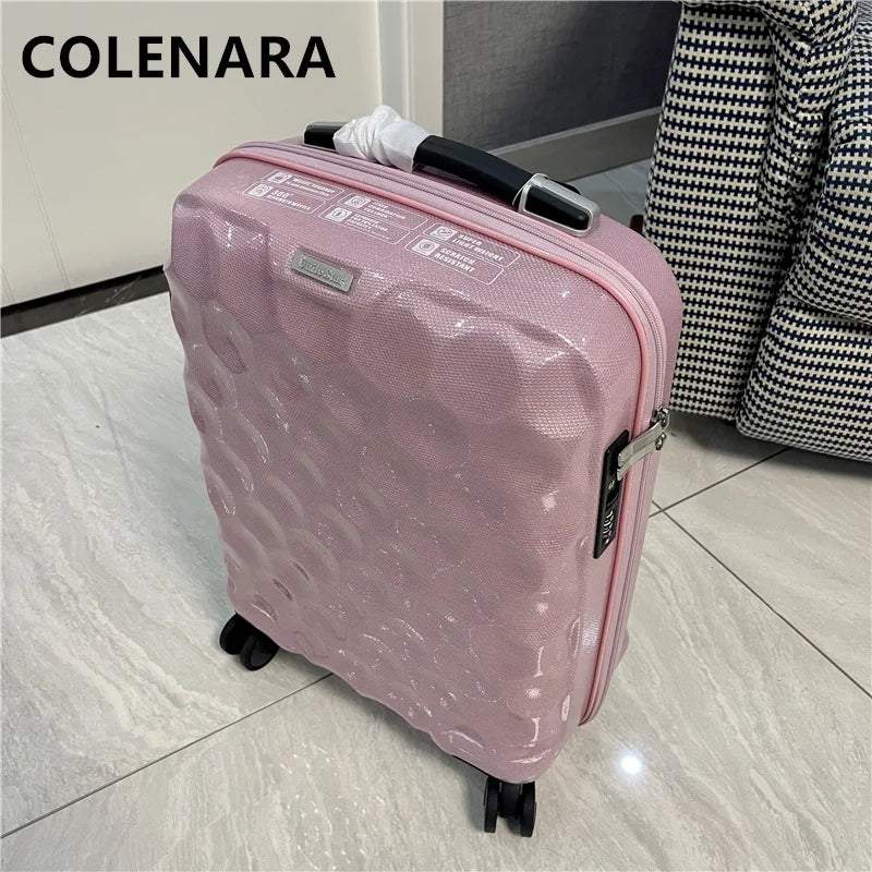 COLENARA 24"28"Travel Luggage Large-capacity Trolley Case 20 Inches Ultra-light Boarding Box Women's Universal Wheel Suitcase