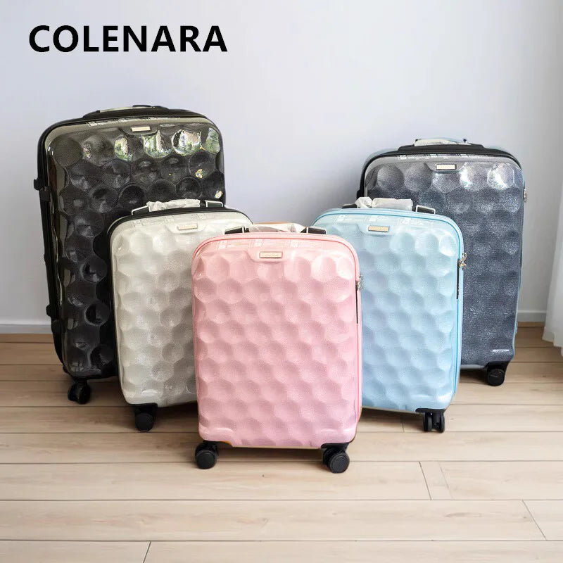 COLENARA 24"28"Travel Luggage Large-capacity Trolley Case 20 Inches Ultra-light Boarding Box Women's Universal Wheel Suitcase