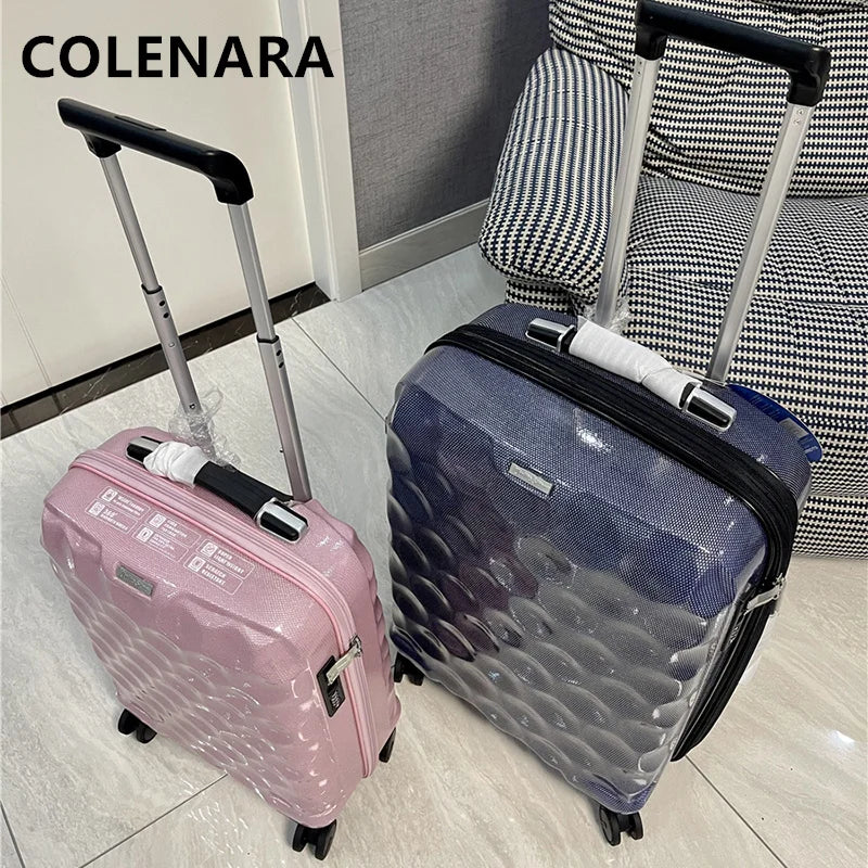 COLENARA 24"28"Travel Luggage Large-capacity Trolley Case 20 Inches Ultra-light Boarding Box Women's Universal Wheel Suitcase